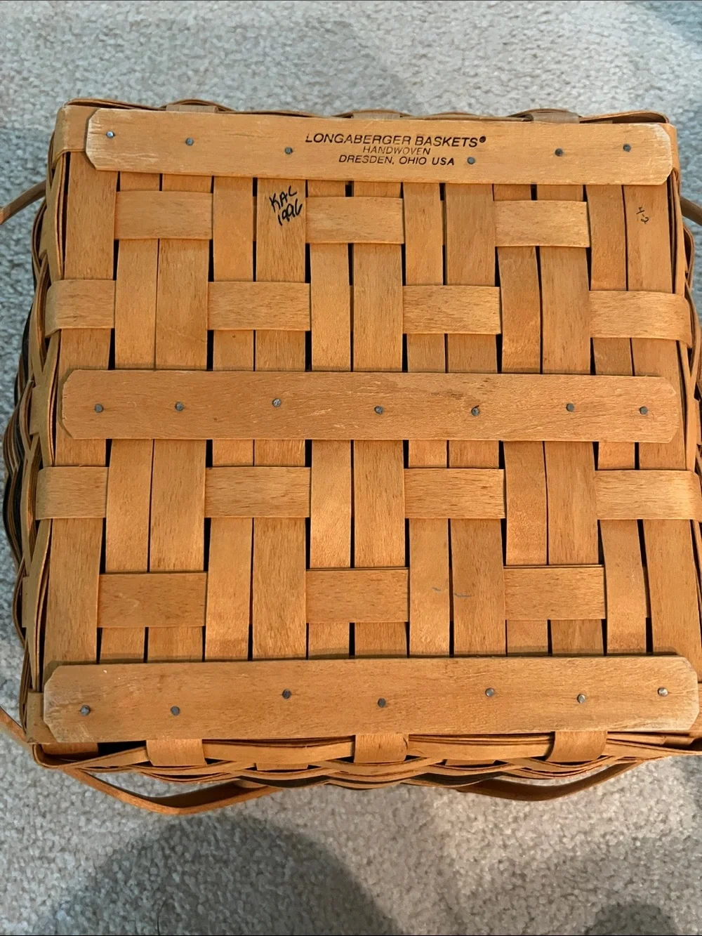 Longaberger Traditions Collection 1996 Basket and Protector